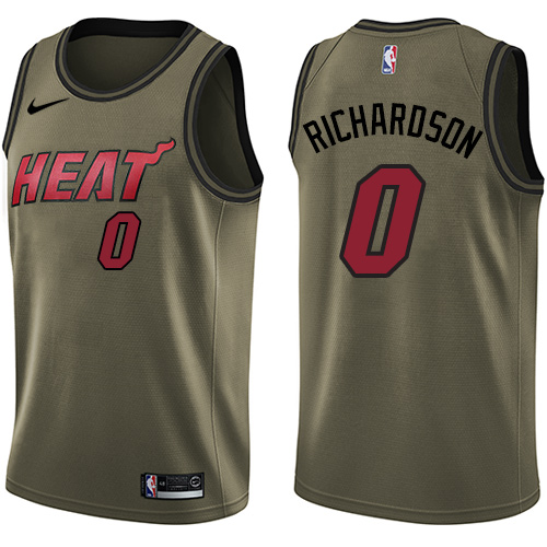 Nike Heat #0 Josh Richardson Green Salute to Service NBA Swingman Jersey Nike Heat #0 Josh Richardson Green Salute to Service NBA Swingman Jersey