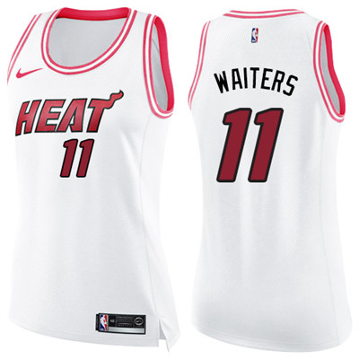 Nike Heat #11 Dion Waiters White Pink Women's NBA Swingman Fashion Jersey
