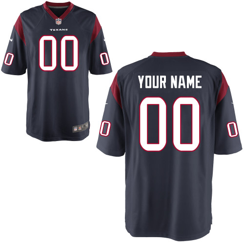 Nike Houston Texans Customized Game Blue Jerseys