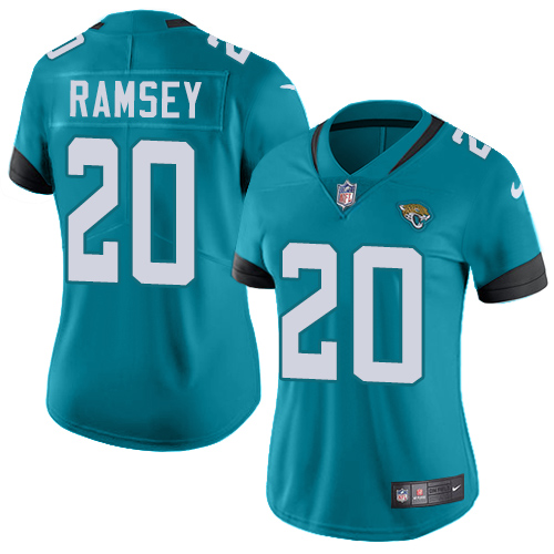 Nike Jaguars #20 Jalen Ramsey Teal Green Team Color Women's Stitched NFL Vapor Untouchable Limited Jersey