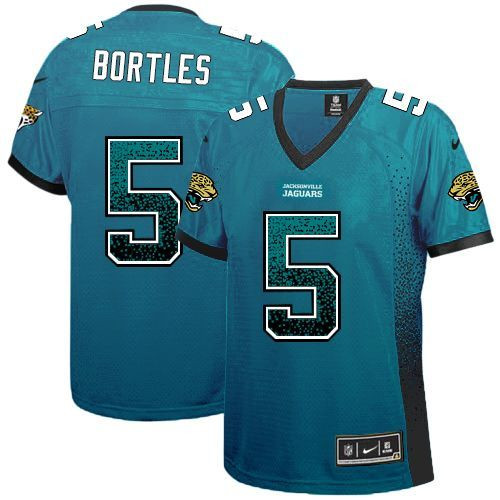 Nike Jaguars #5 Blake Bortles Teal Green Alternate Women's Stitched  0