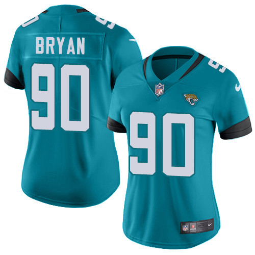 Nike Jaguars #90 Taven Bryan Teal Green Alternate Women's Stitched Nike Jaguars #90 Taven Bryan Teal Green Alternate Women's Stitched