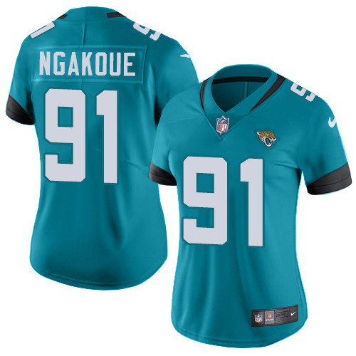 Nike Jaguars #91 Yannick Ngakoue Teal Green Alternate Women's