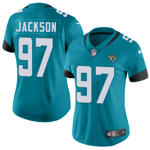Nike Jaguars #97 Malik Jackson Teal Green Alternate Women's Stitched