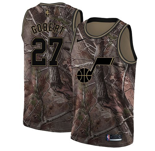 Nike Jazz #27 Rudy Gobert Camo NBA Swingman Realtree Collection Jersey