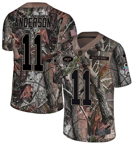 Nike Jets #11 Robby Anderson Camo Men's Stitched NFL Limited Rush Realtree Jersey Nike Jets #11 Robby Anderson Camo Men's Stitched NFL Limited Rush Realtree Jersey