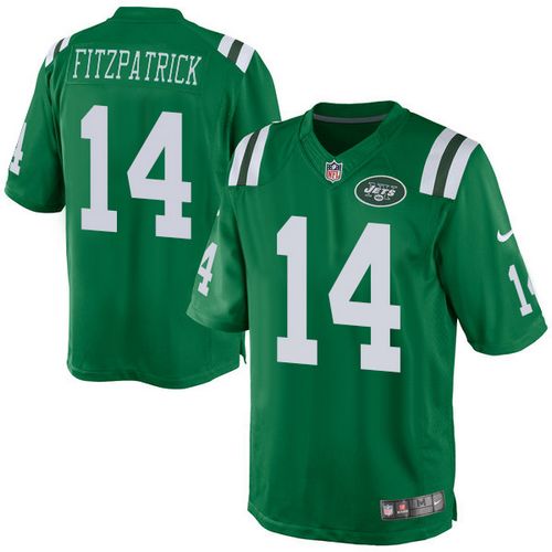 Nike Jets #14 Ryan Fitzpatrick Green Men's Stitched NFL Elite Rush Jersey