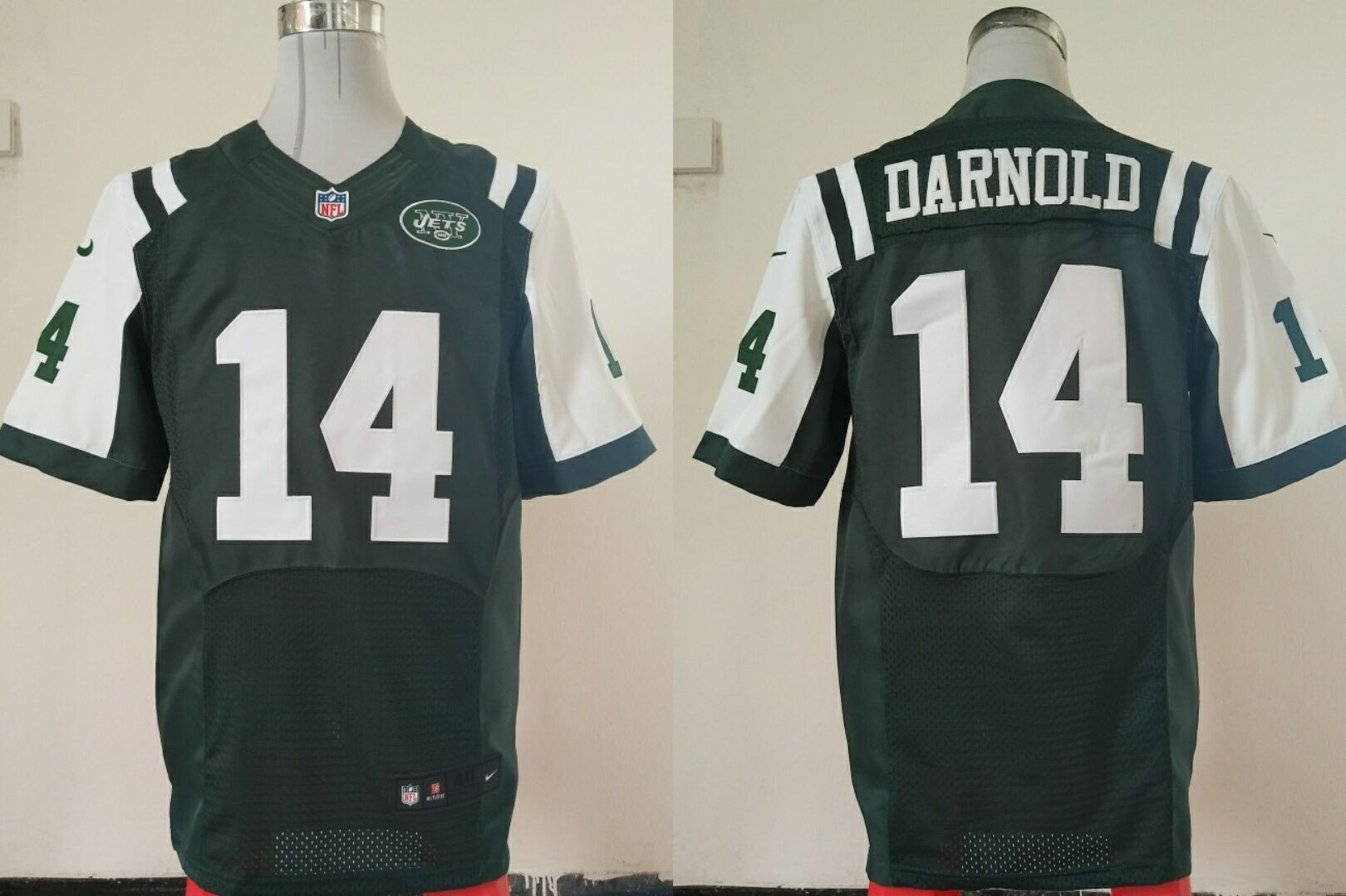Nike Jets #14 Sam Darnold Green 2018 NFL Draft Pick Elite Jersey