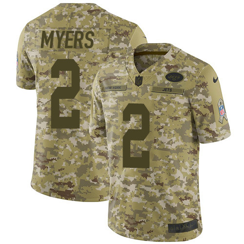 Nike Jets #2 Jason Myers Camo Men's Stitched NFL Limited 2018 Salute To Service Jersey Nike Jets #2 Jason Myers Camo Men's Stitched NFL Limited 2018 Salute To Service Jersey