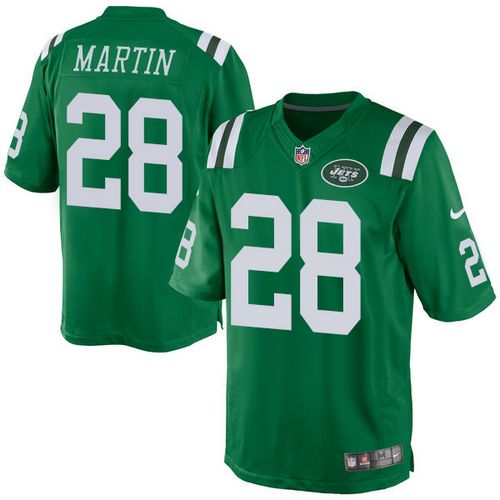 Nike Jets #28 Curtis Martin Green Men's Stitched NFL Elite Rush Jersey