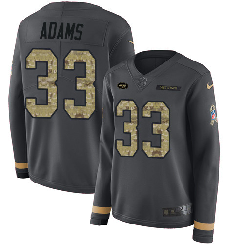 Nike Jets #33 Jamal Adams Anthracite Salute to Service Nike Jets #33 Jamal Adams Anthracite Salute to Service