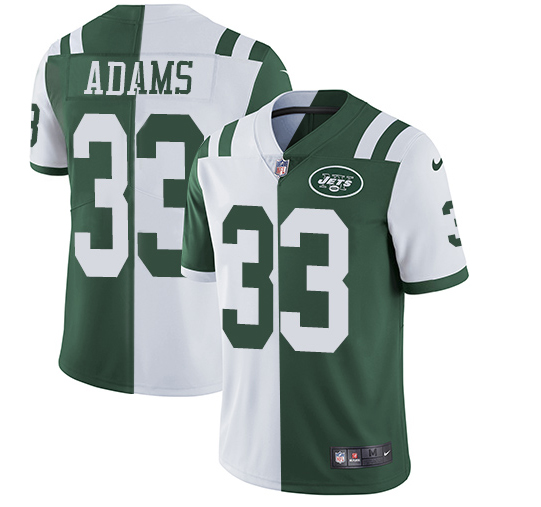 Nike Jets #33 Jamal Adams Green White Team Color Men's Stitched NFL Vapor Untouchable Limited Split Jersey