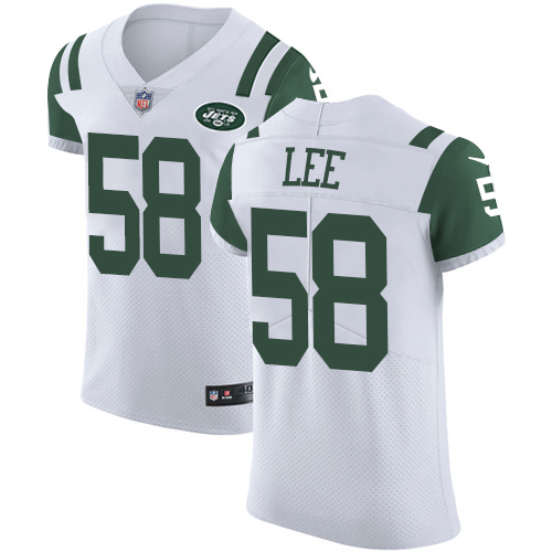 Nike Jets #58 Darron Lee White Men's Stitched NFL Vapor Untouchable Elite Jersey Nike Jets #58 Darron Lee White Men's Stitched NFL Vapor Untouchable Elite Jersey