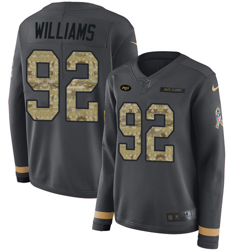 Nike Jets #92 Leonard Williams Anthracite Salute to Service Nike Jets #92 Leonard Williams Anthracite Salute to Service
