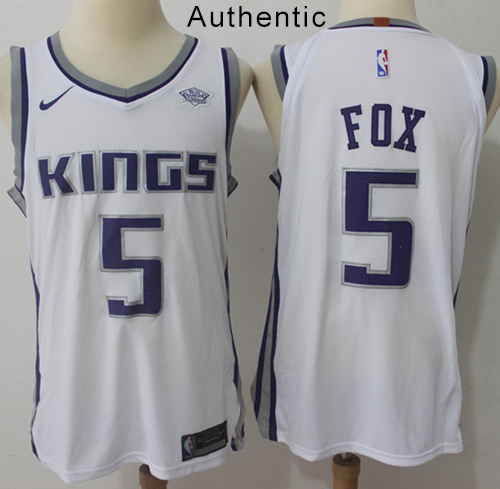 Nike Kings #5 De'Aaron Fox White NBA Authentic Association Edition Jersey Nike Kings #5 De'Aaron Fox White NBA Authentic Association Edition Jersey