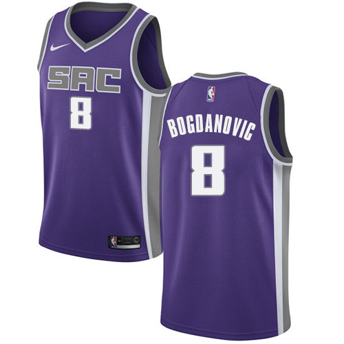 Nike Kings #8 Bogdan Bogdanovic Purple NBA Swingman Icon Edition