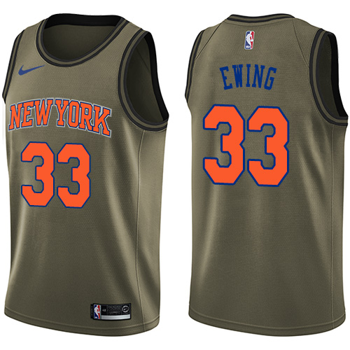 Nike Knicks #33 Patrick Ewing Green Salute to Service NBA Swingman Jersey Nike Knicks #33 Patrick Ewing Green Salute to Service NBA Swingman Jersey
