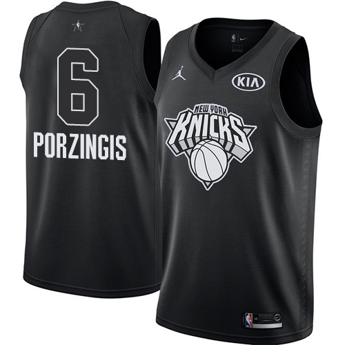 Nike Knicks #6 Kristaps Porzingis Black NBA Jordan Swingman 2018 All-Star Game Jersey Nike Knicks #6 Kristaps Porzingis Black NBA Jordan Swingman 2018 All-Star Game Jersey