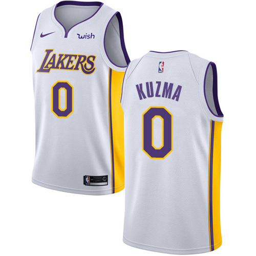 Nike Lakers #0 Kyle Kuzma White Youth NBA Swingman Association Edition Jersey Nike Lakers #0 Kyle Kuzma White Youth NBA Swingman Association Edition Jersey