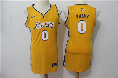 Nike Lakers #0 Kyle Kuzma Yellow Women Swingman Jersey Nike Lakers #0 Kyle Kuzma Yellow Women Swingman Jersey