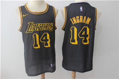 Nike Lakers #14 Brandon Ingram Black City Edition Swingman Jersey