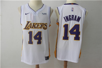 Nike Lakers #14 Brandon Ingram White Authentic Stitched NBA Jersey