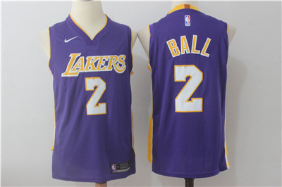 Nike Lakers #2 Lonzo Ball Purple (Without The Sponsor Logo)Authentic Stitched NBA Jersey Nike Lakers #2 Lonzo Ball Purple (Without The Sponsor Logo)Authentic Stitched NBA Jersey