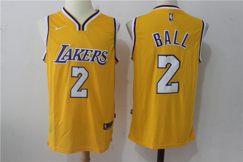 Nike Lakers #2 Lonzo Ball Stitched NBA Jersey Nike Lakers #2 Lonzo Ball Stitched NBA Jersey