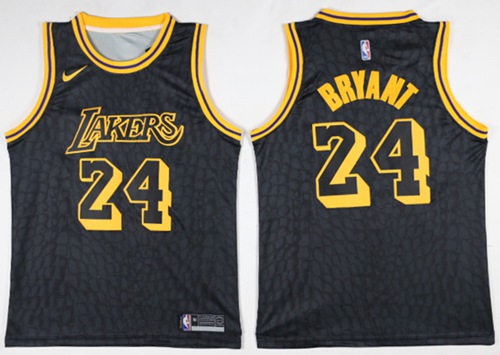 Nike Lakers #24 Kobe Bryant Black NBA Swingman City Edition Jersey