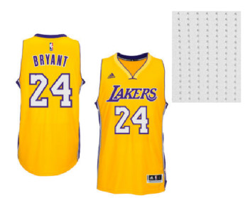 Nike Lakers #24 Kobe Bryant Gold Customized NBA Jersey