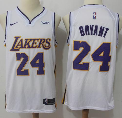 Nike Lakers #24 Kobe Bryant White NBA Swingman Jersey Nike Lakers #24 Kobe Bryant White NBA Swingman Jersey