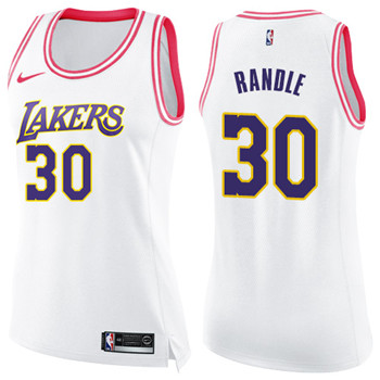 Nike Lakers #30 Julius Randle White Pink Women's NBA Swingman Fashion Jersey Nike Lakers #30 Julius Randle White Pink Women's NBA Swingman Fashion Jersey