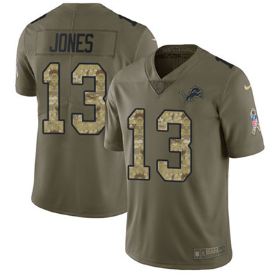 Nike Lions #13 T.J. Jones Olive Camo Youth Stitched NFL Limited 2017 Salute to Service Jersey Nike Lions #13 T.J. Jones Olive Camo Youth Stitched NFL Limited 2017 Salute to Service Jersey