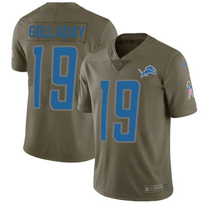 Nike Lions #19 Kenny Golladay Olive Youth Stitched NFL Limited 2017 Salute to Service Jersey Nike Lions #19 Kenny Golladay Olive Youth Stitched NFL Limited 2017 Salute to Service Jersey
