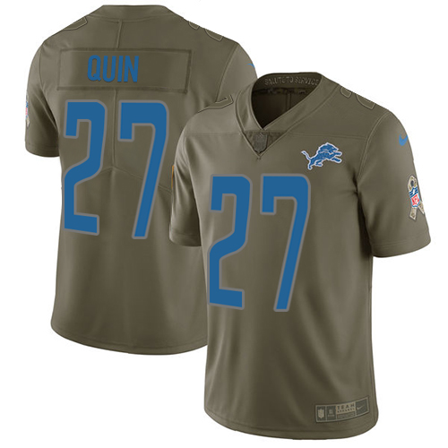 Nike Lions #27 Glover Quin Olive Youth Stitched NFL Limited 2017 Salute to Service Jersey Nike Lions #27 Glover Quin Olive Youth Stitched NFL Limited 2017 Salute to Service Jersey