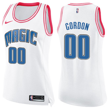 Nike Magic #00 Aaron Gordon White Pink Women's NBA Swingman Fashion Jersey