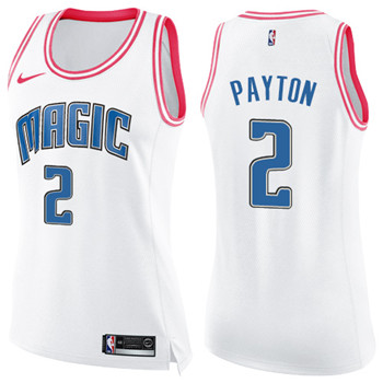 Nike Magic #2 Elfrid Payton White Pink Women's NBA Swingman Fashion Jersey