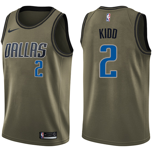 Nike Mavericks #2 Jason Kidd Green Salute to Service NBA Swingman Jersey Nike Mavericks #2 Jason Kidd Green Salute to Service NBA Swingman Jersey