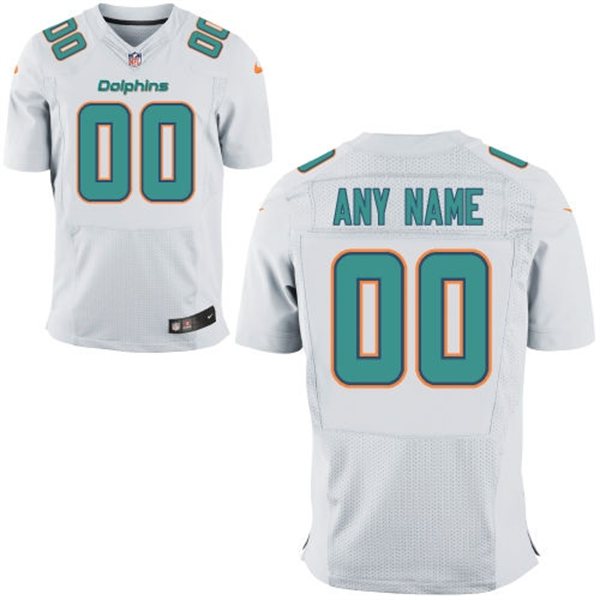 Nike Miami Dolphins Customized New Elite White Jerseys