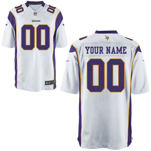 Nike Minnesota Vikings Customized Game White Jerseys