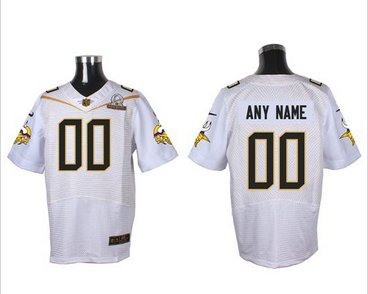Nike Minnesota Vikings Customized White 2016 Pro Bowl Men's Stitched NFL Elite Jersey