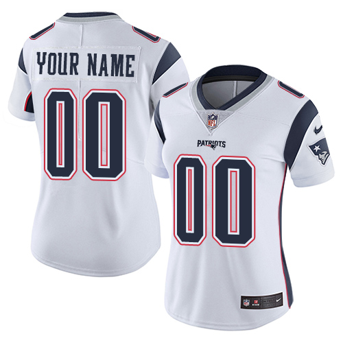 Nike NFL New England Patriots Vapor Untouchable Customized Limited White Road Women's Jersey