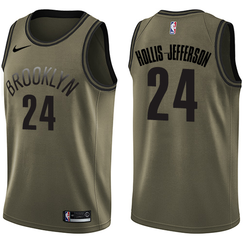 Nike Nets #24 Rondae Hollis-Jefferson Green Salute to Service NBA Swingman Jersey Nike Nets #24 Rondae Hollis-Jefferson Green Salute to Service NBA Swingman Jersey