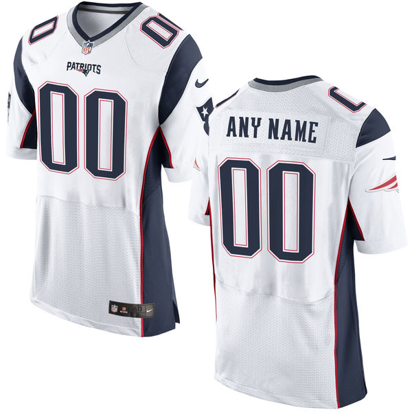 Nike New England Patriots White Men's Custom Elite Jersey