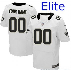 Nike New Orleans Saints Customized Elite White Jerseys Nike New Orleans Saints Customized Elite White Jerseys