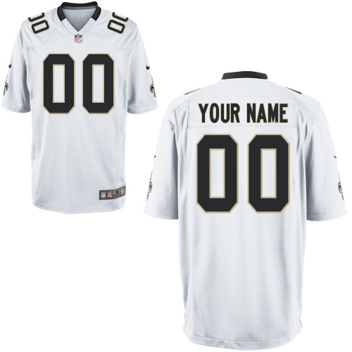 Nike New Orleans Saints Customized Game White Jerseys Nike New Orleans Saints Customized Game White Jerseys