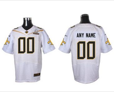 Nike New Orleans Saints Customized White 2016 Pro Bowl Men's Stitched NFL Elite Jersey