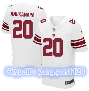 Nike New York Giants #20 Prince Amukamara White Men's Stitched NFL Elite Jersey Nike New York Giants #20 Prince Amukamara White Men's Stitched NFL Elite Jersey