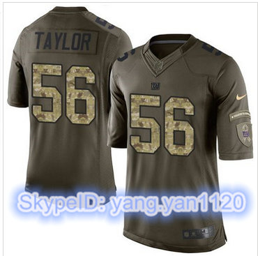 Nike New York Giants #56 Lawrence Taylor Green Men's Stitched NFL Limited Salute to Service Jersey