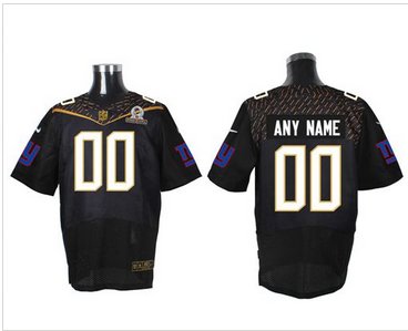 Nike New York Giants Customized Black 2016 Pro Bowl Men's Stitched NFL Elite Jersey